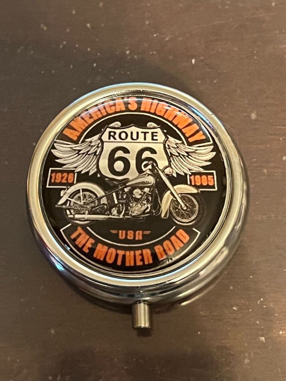 Route 66 Motorcycle Pill Box (T03)